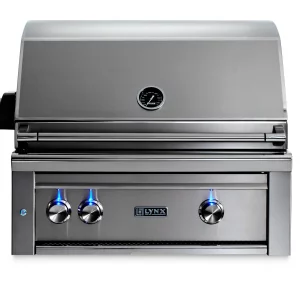 L30TR-NG 30" Professional Built-in Grill with 1 Trident Infrared Burner and 1 Ceramic Burner and Rotisserie (L30TR)